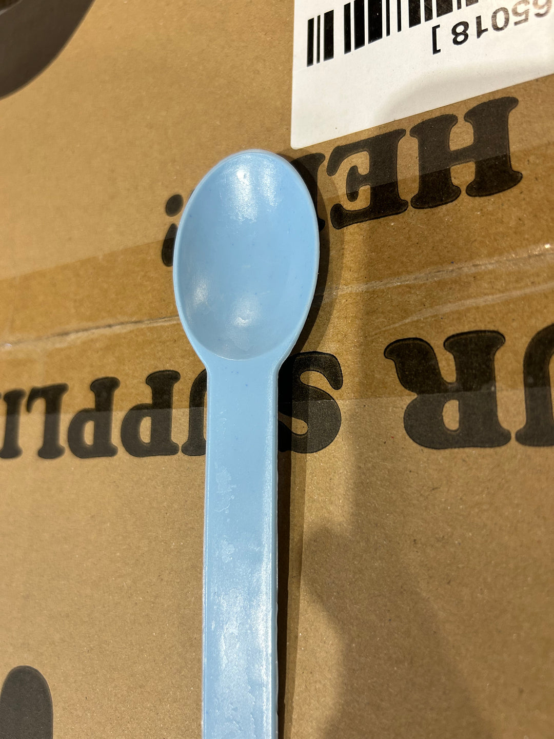 Light Blue Heavy Duty Ice Cream Spoons (Cosmetic Blemishes) - 1000/Case