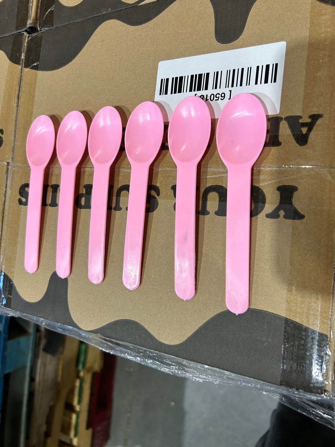 Light Pink Heavy Duty Ice Cream Spoons (Cosmetic Blemishes) - 1000/Case