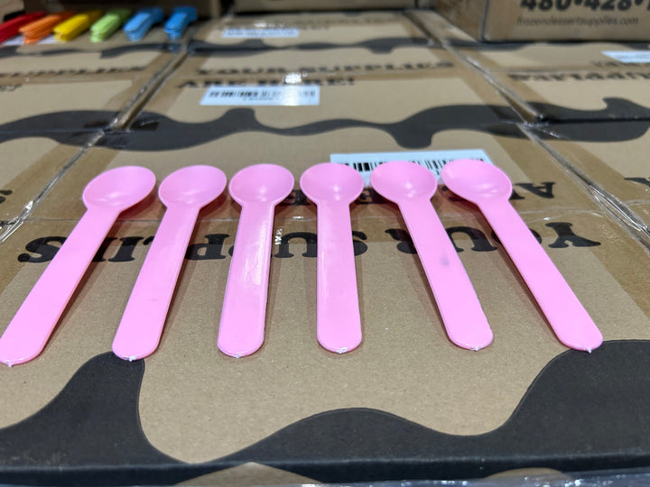 Light Pink Heavy Duty Ice Cream Spoons (Cosmetic Blemishes) - 1000/Case