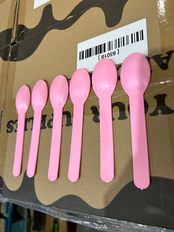 Light Pink Heavy Duty Ice Cream Spoons (Cosmetic Blemishes) - 1000/Case