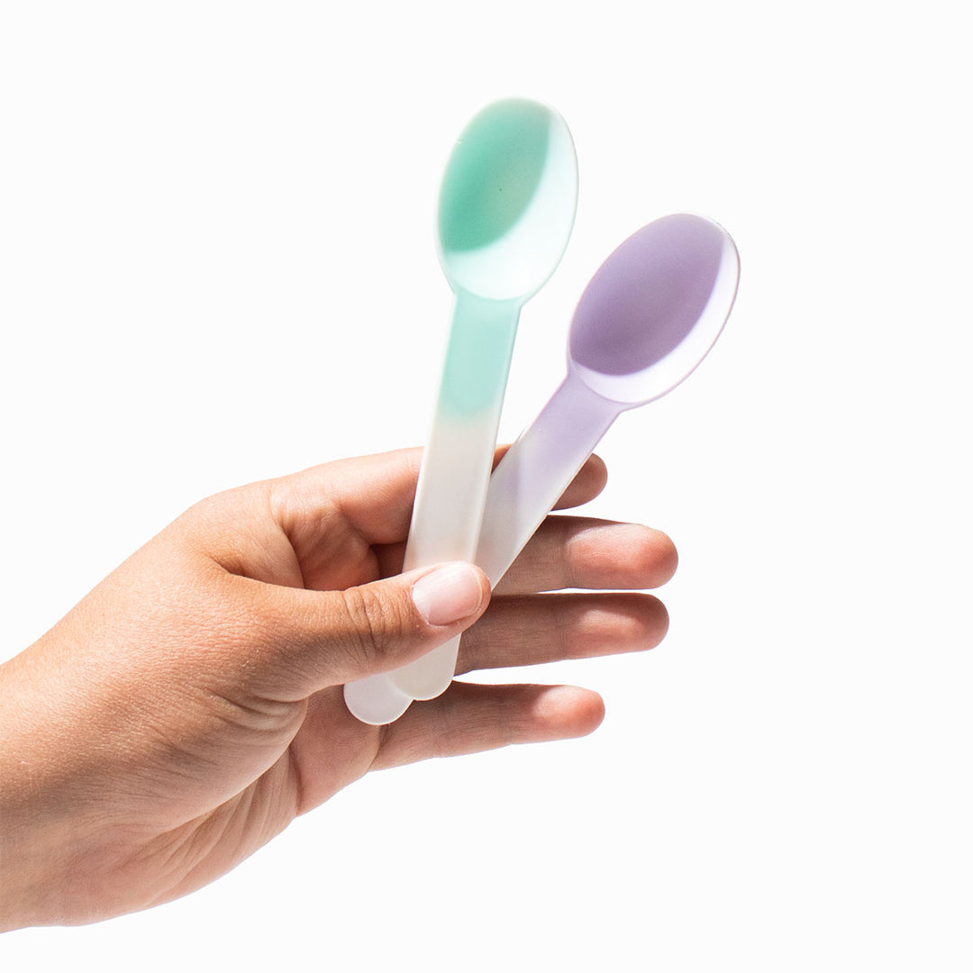 UNIQIFY Mixed Pastel Color Changing Heavy Duty Spoons - Frozen Dessert Supplies