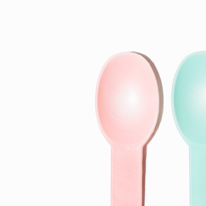 UNIQIFY Mixed Pastel Color Changing Heavy Duty Spoons - Frozen Dessert Supplies