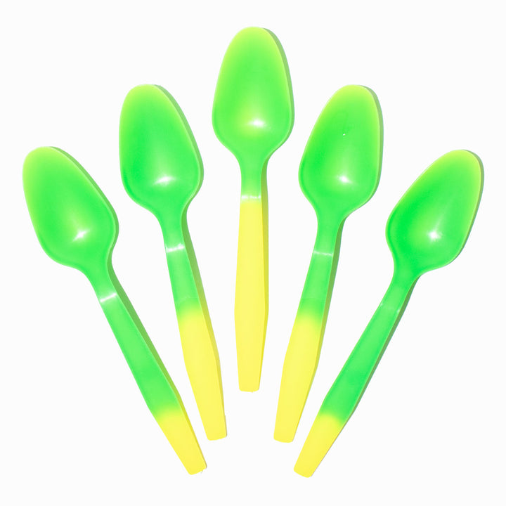 UNIQIFY® Crazy Color Changing Spoons - Yellow to Green - 1000/Case