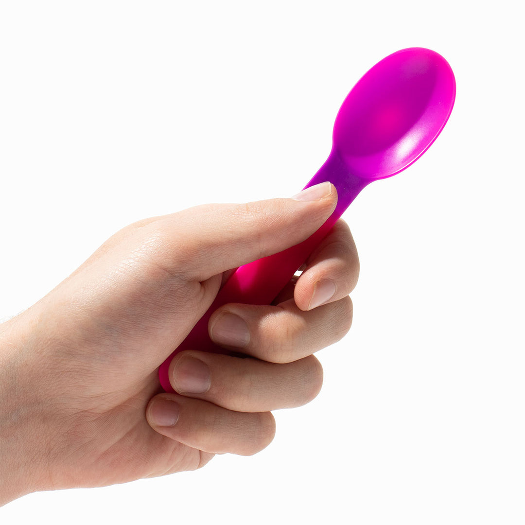 UNIQIFY XL Crazy Color Changing Spoons - Pink to Purple - Frozen Dessert Supplies