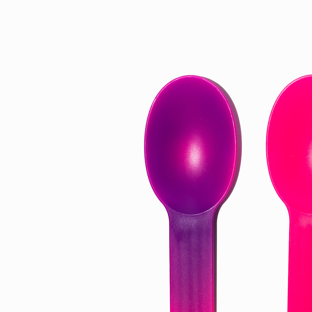 UNIQIFY XL Crazy Color Changing Spoons - Pink to Purple - Frozen Dessert Supplies