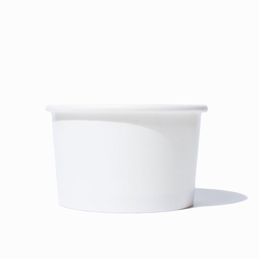 UNIQIFY 3 oz White Ice Cream Cups - Frozen Dessert Supplies