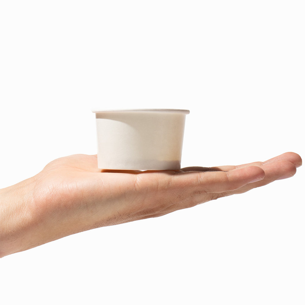 UNIQIFY 3 oz White Ice Cream Cups - Frozen Dessert Supplies