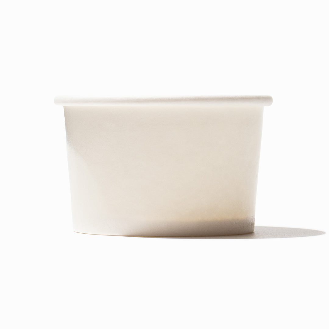 UNIQIFY 4 oz White Ice Cream Cups - Frozen Dessert Supplies