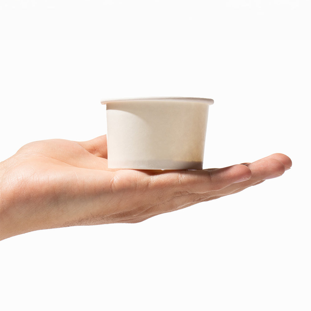 UNIQIFY 4 oz White Ice Cream Cups - Frozen Dessert Supplies