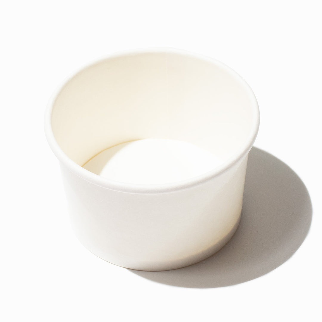 UNIQIFY 4 oz White Ice Cream Cups - Frozen Dessert Supplies