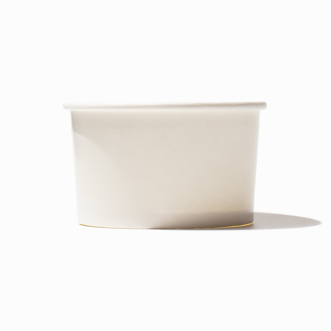 UNIQIFY 5 oz White Ice Cream Cups - Frozen Dessert Supplies