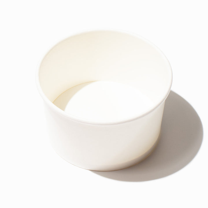 UNIQIFY 5 oz White Ice Cream Cups - Frozen Dessert Supplies