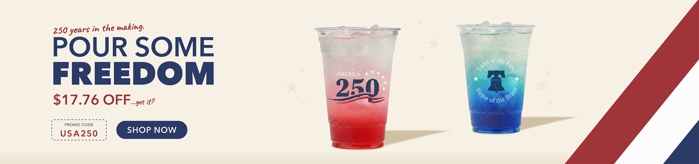 America 250 Clear Plastic Cups