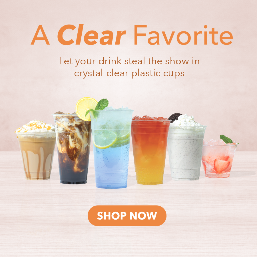 A clear Favorite Clear Plastic Cups