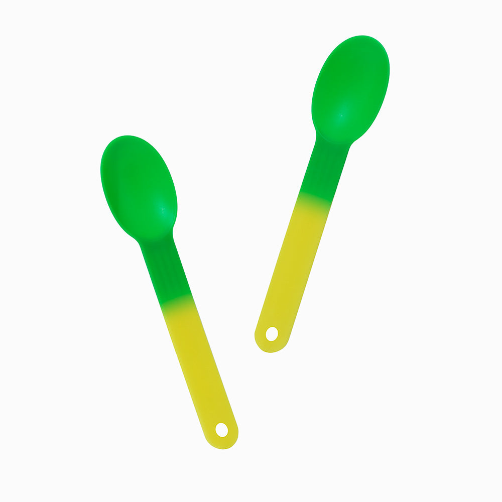 XL Crazy Color Changing Spoons - Yellow to Green - Frozen Dessert