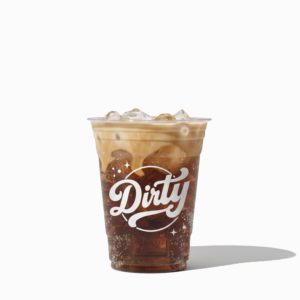 16 oz iced coffee cup UNIQ 16 oz Cow Print Clear Plastic Disposable PET Cups