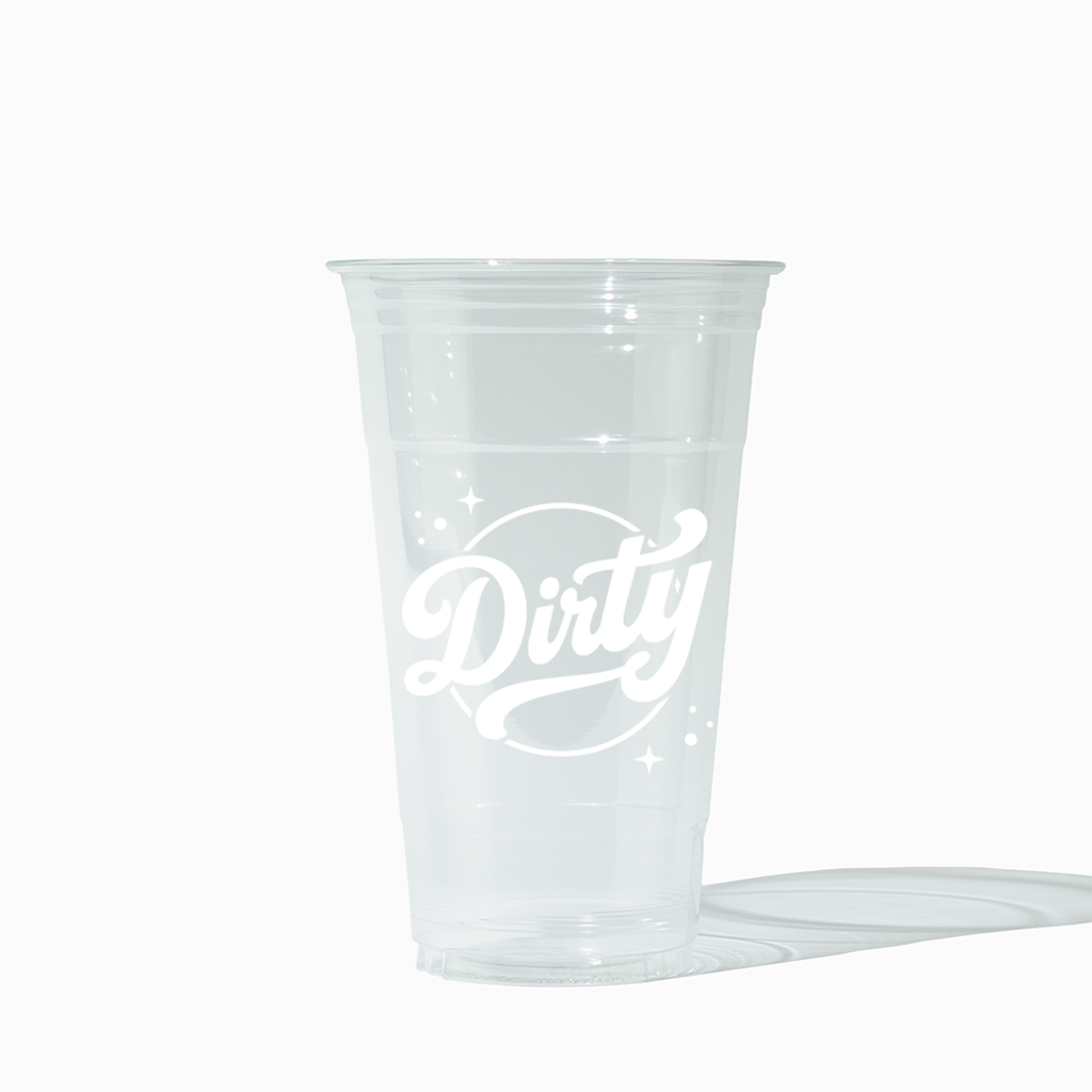 DIRTY 24 oz Clear PET Plastic Soda Cups - 600/Case