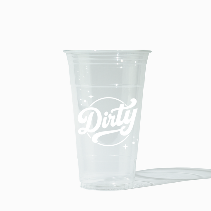 DIRTY 24 oz Clear PET Plastic Soda Cups - 600/Case