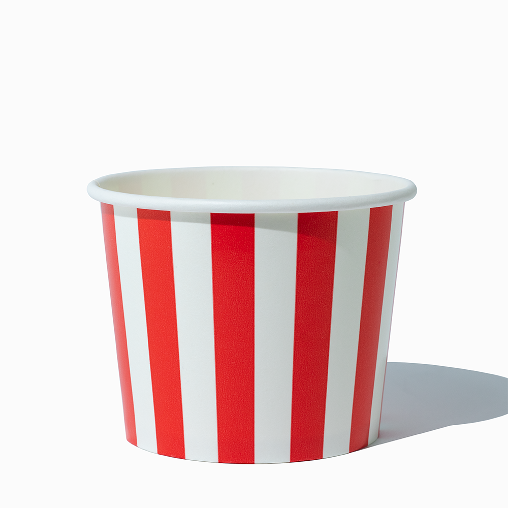 12 oz red striped madness ice cream cups product