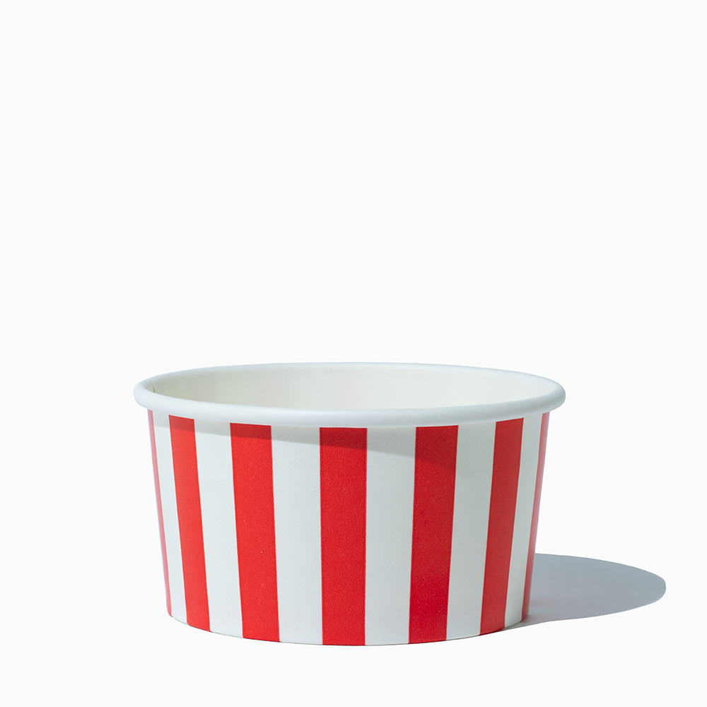 6 oz red striped madness ice cream cups product