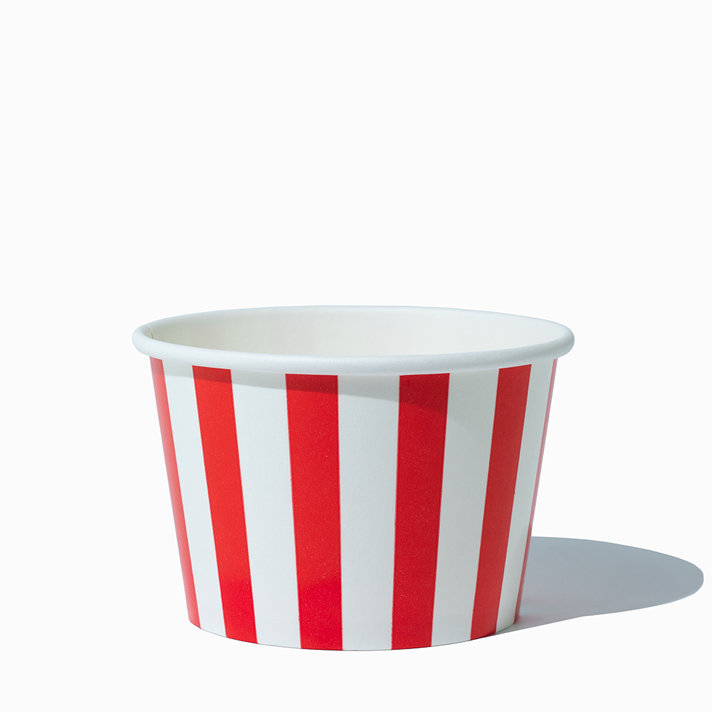 8 oz red striped madness ice cream cups product