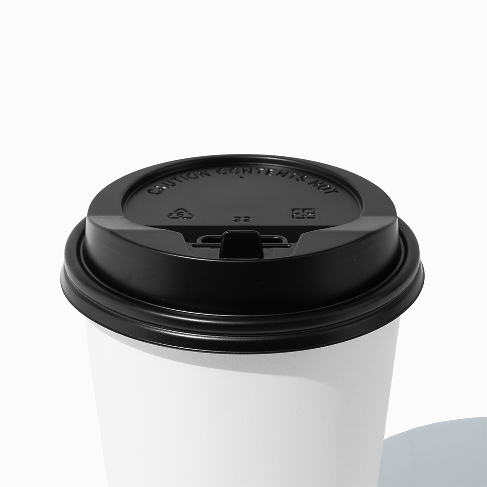 Premium Black Flip Top Lids for Paper Cups