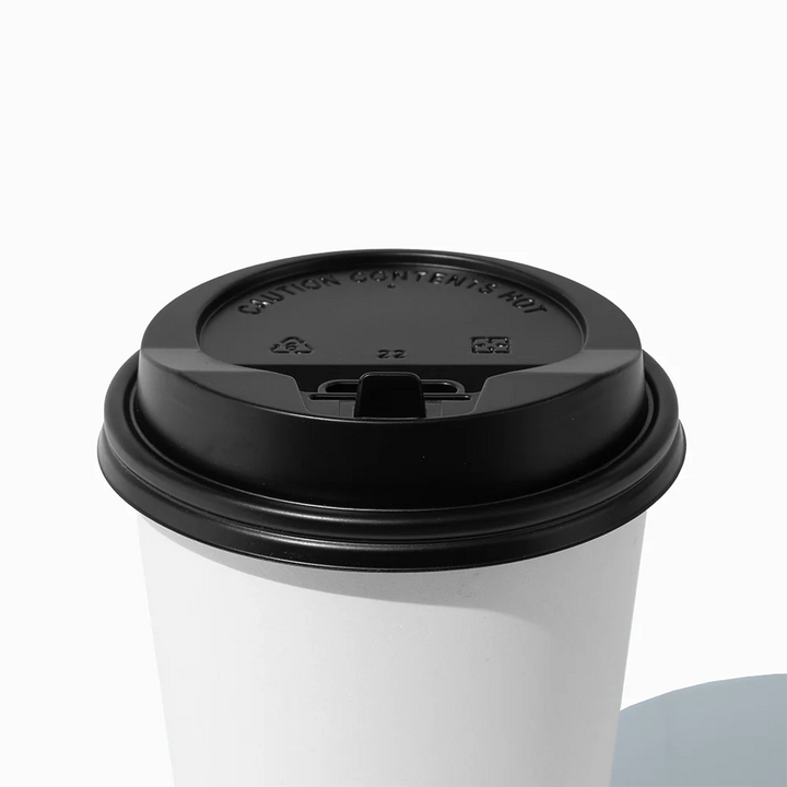 Premium Black Flip Top Lids for 80 mm - 1000/Case