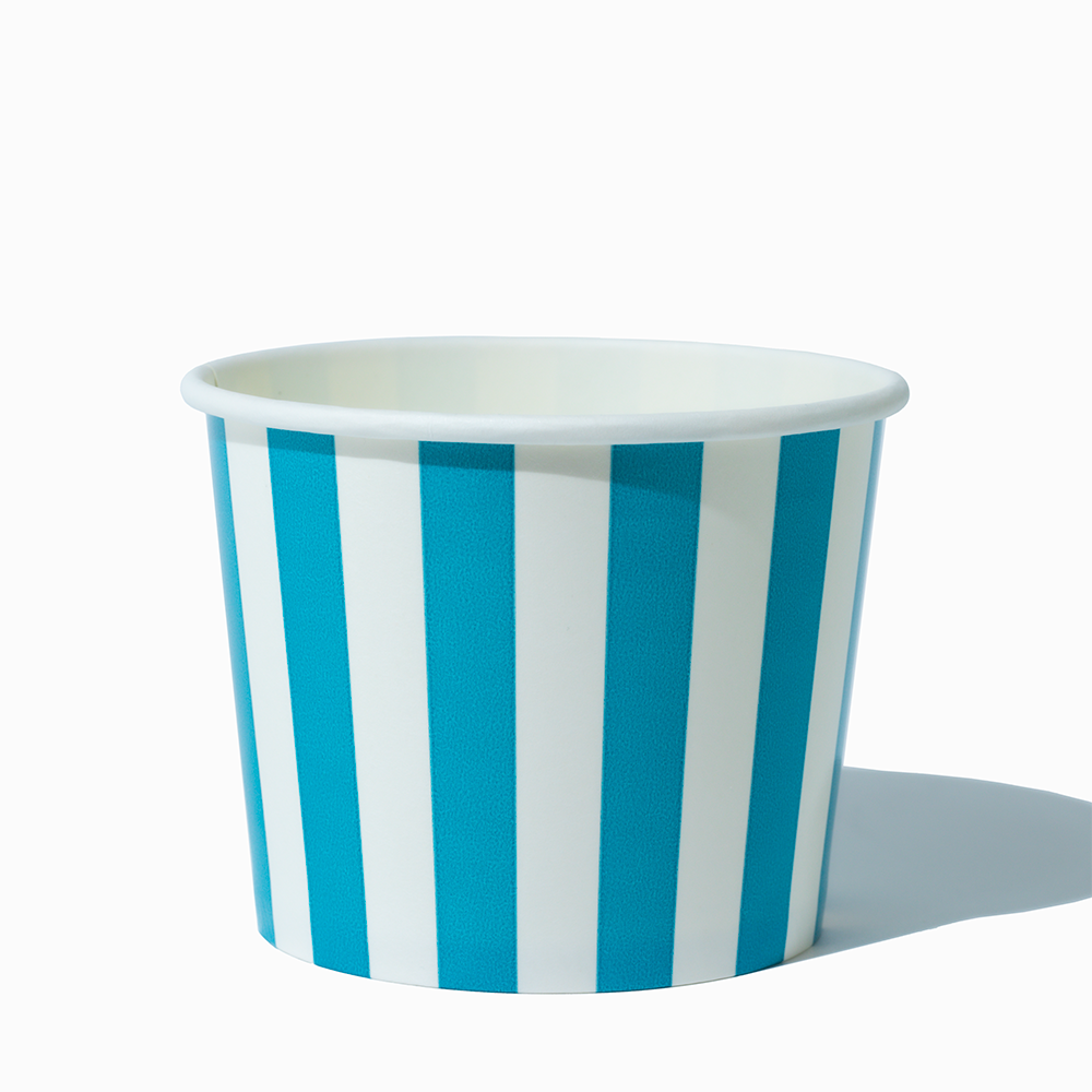 12 oz blue striped madness ice cream cups product