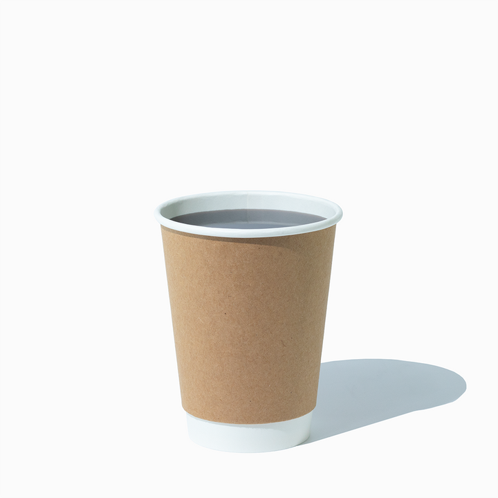 12 oz kraft double wall paper hot cups empty