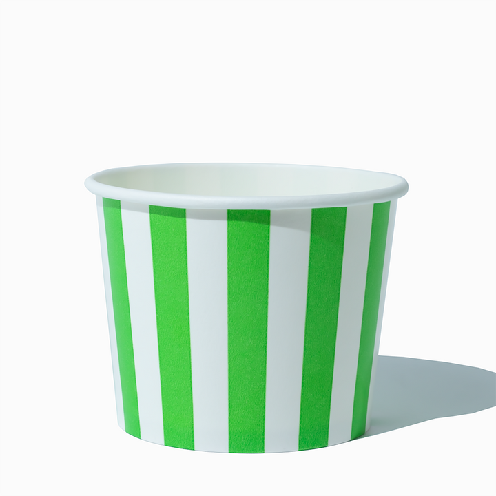 12 oz green striped madness ice cream cups product