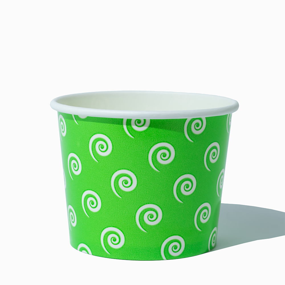 12 oz green swirls and twirls ice cream cups product