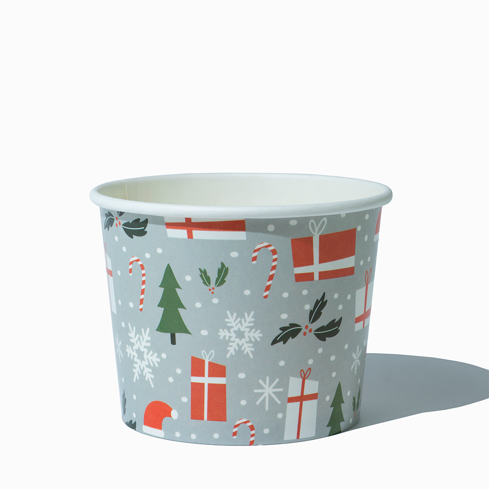 12 oz happy holidays ice cream cups product