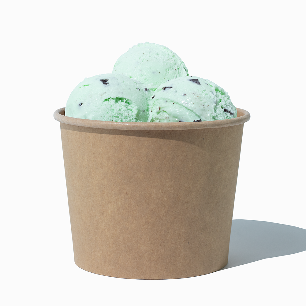 UNIQ 12 oz Kraft Eco-Friendly Ice Cream Cups - Frozen Dessert Supplies