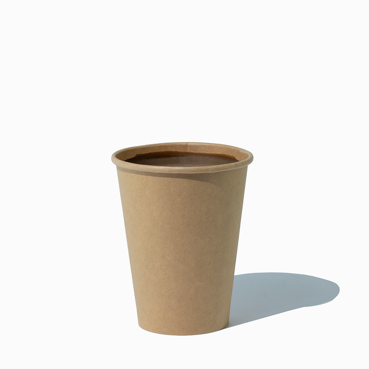 12 oz kraft single wall paper hot cups empty