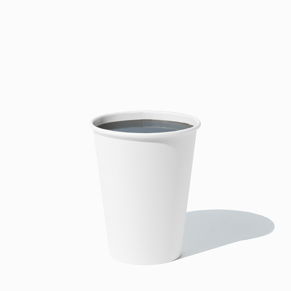 12 oz white pe single wall paper hot cups empty