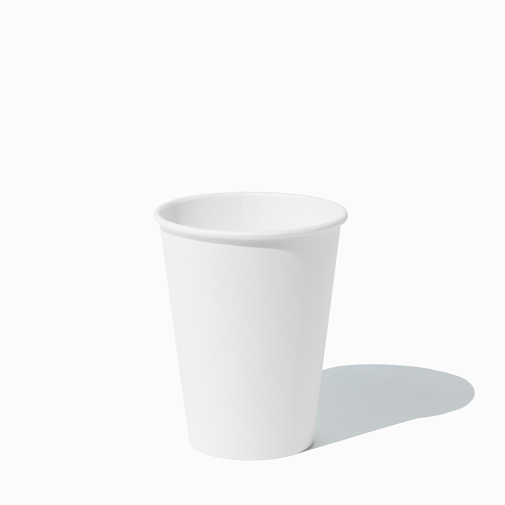 12 oz white pe single wall paper hot cups lifestyle