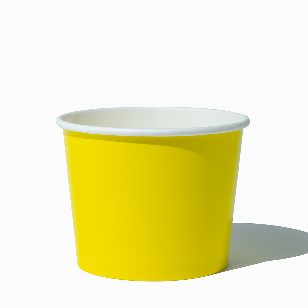 12 oz yellow ice cream cups product