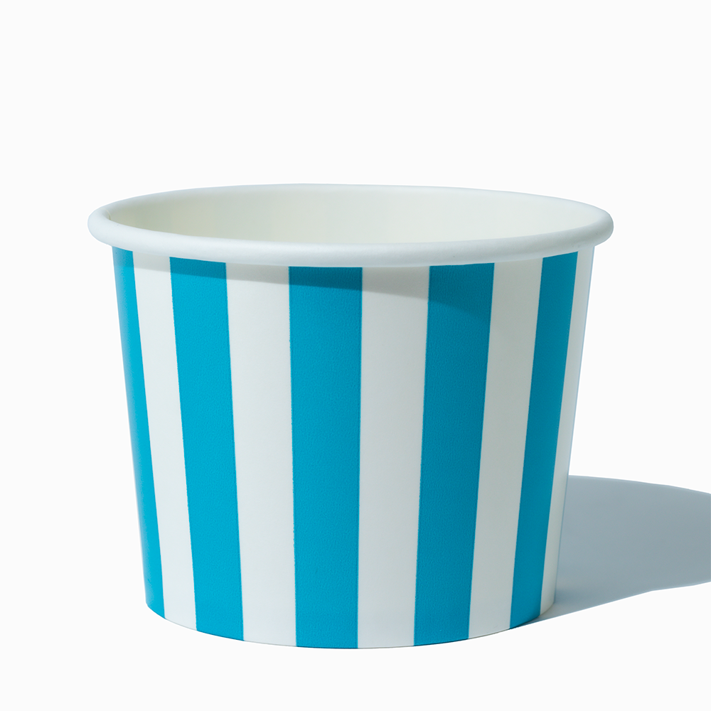 16 oz blue striped madness ice cream cups product