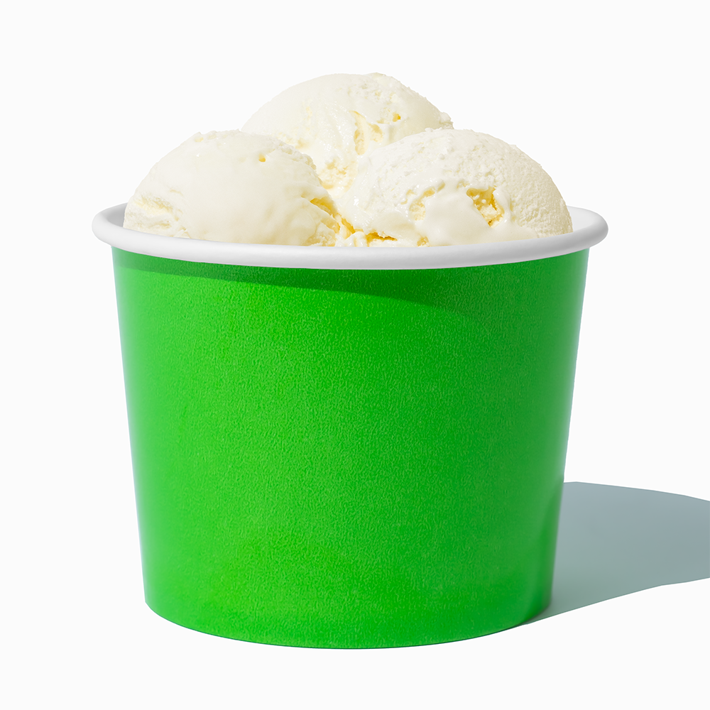 16 oz Green Frozen Yogurt Cups