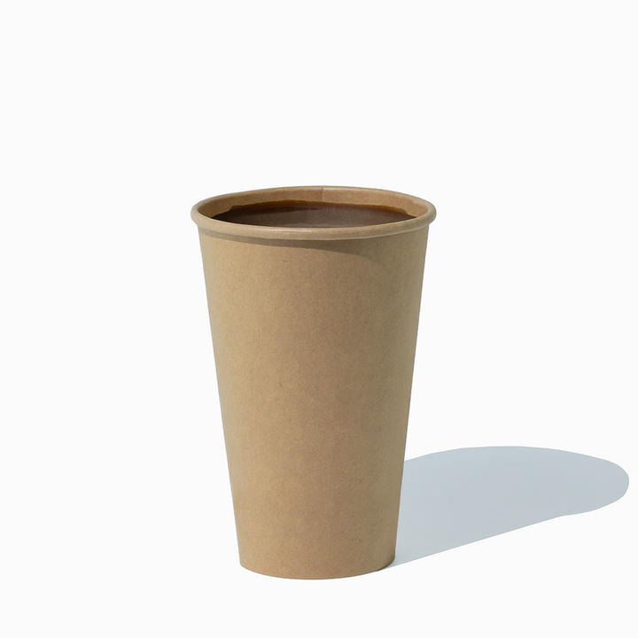 16 oz kraft single wall paper hot cups empty