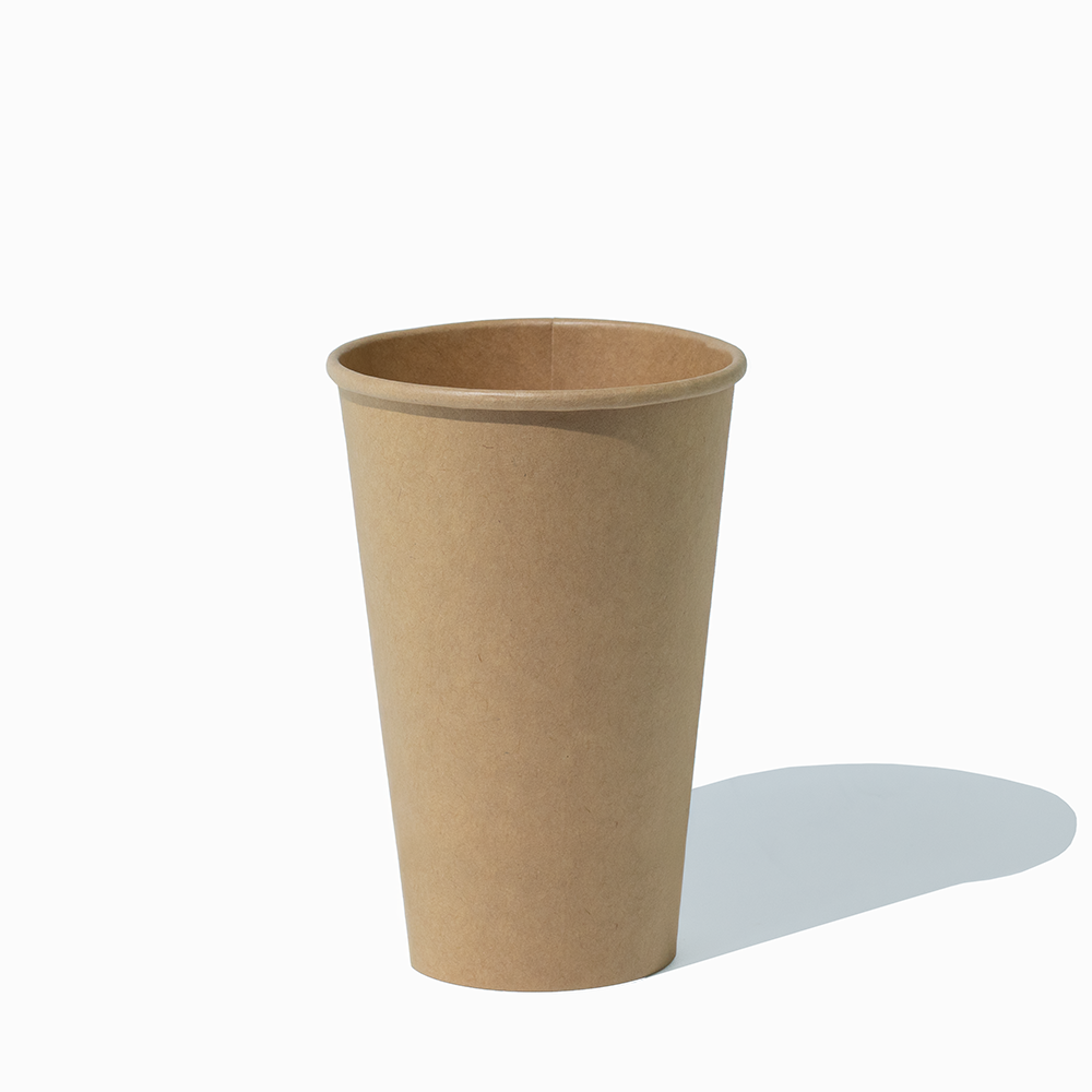 16 oz kraft single wall paper hot cups lifestyle