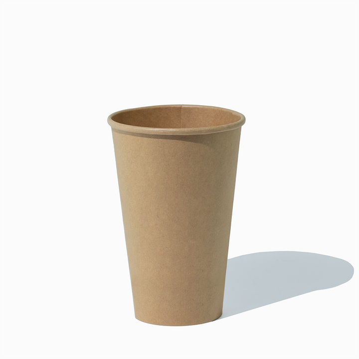 16 oz kraft single wall paper hot cups lifestyle