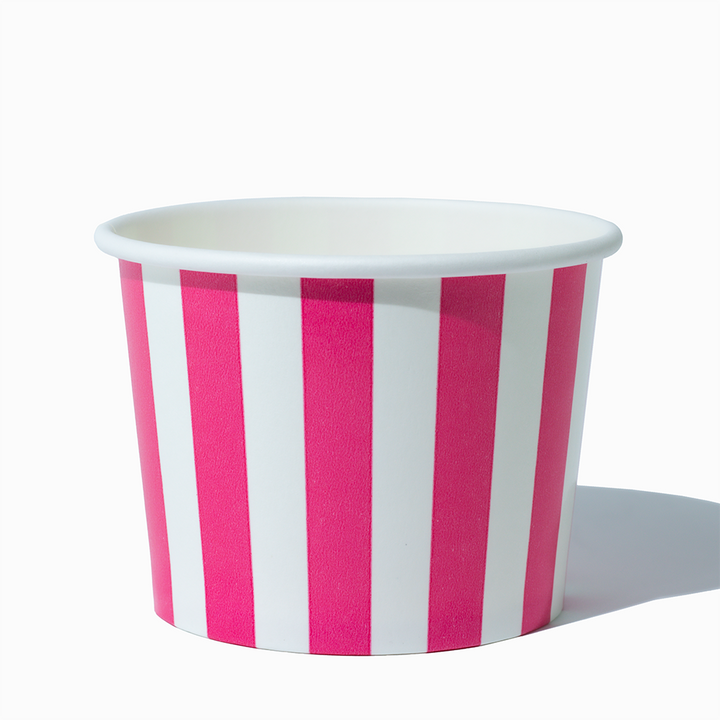 16 oz pink striped madness ice cream cups product