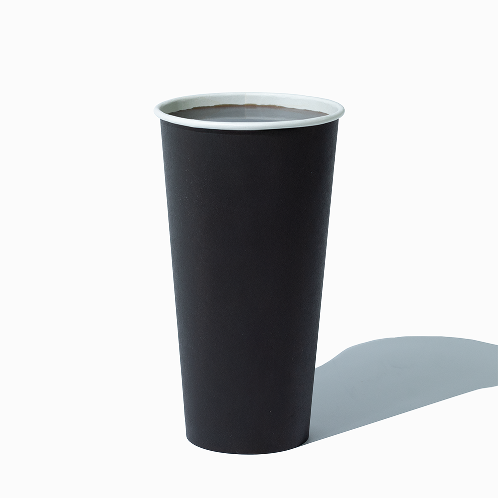 20 oz Black Single-Wall Hot Paper Cups