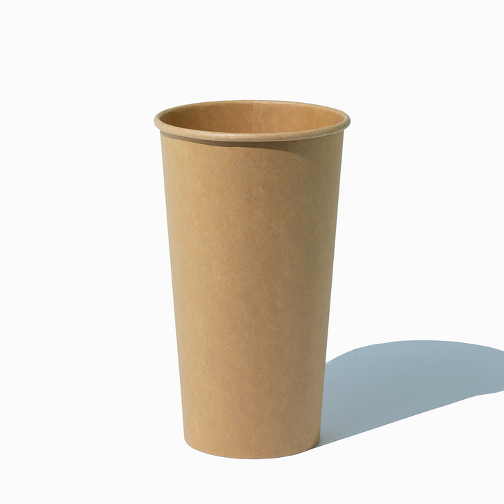 20 oz kraft single wall paper coffee cups lifestyle