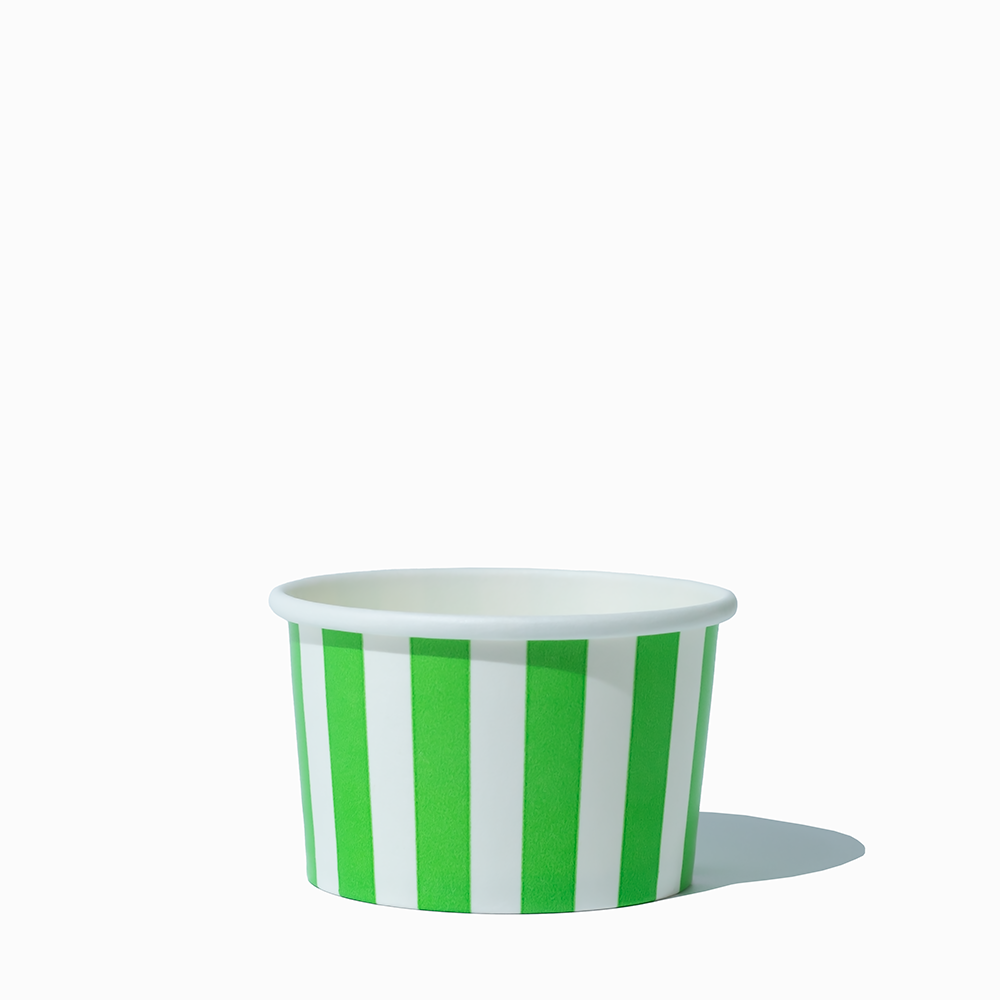 4 oz green striped madness ice cream cups product