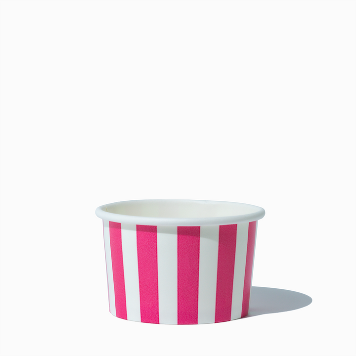 4 oz pink striped madness ice cream cups product