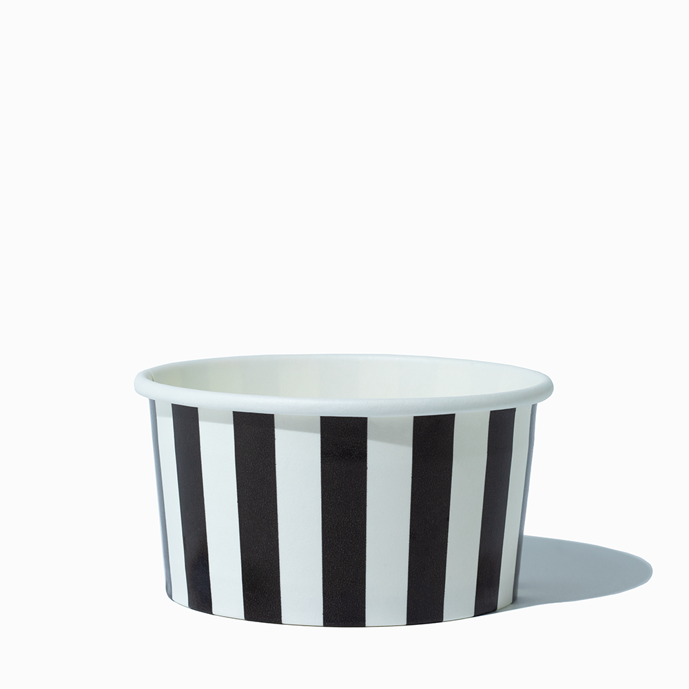 6 oz black striped madness ice cream cups product