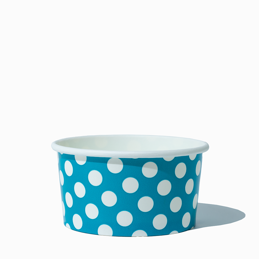 6 oz blue polka dotty ice cream cups product