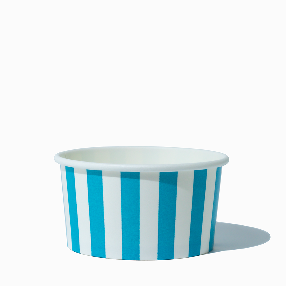 6 oz blue striped madness ice cream cups product